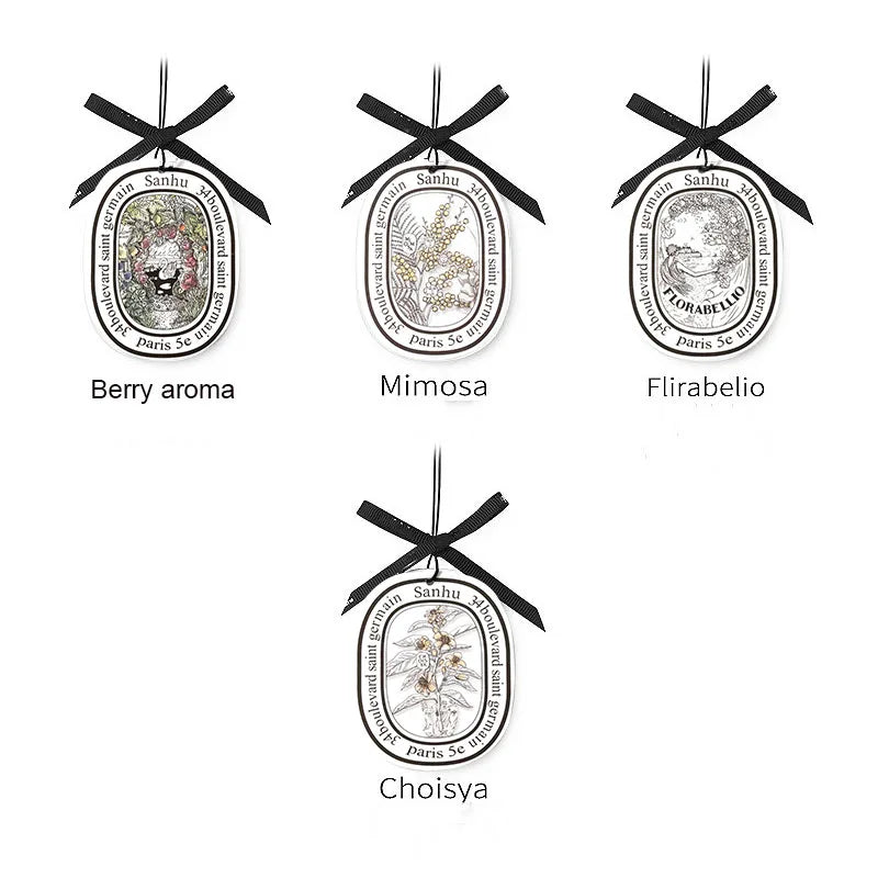 6Pcs Air Freshener Car Perfume Natural Scented Paper Auto Hanging Decoration fragrant tablets Aromatherapy Accessories Interior