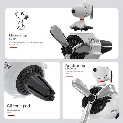 Cute Snoopy Anime Car Air Freshener Aromatherapy Fragrance Piece Car Air Outlet Decoration Perfume Clip Decor Accessories