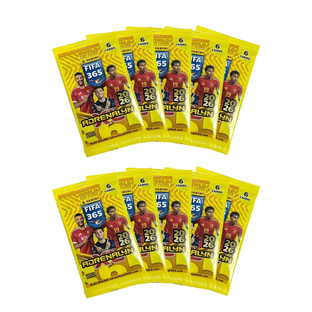 PANINI 2026 6PCS/SET 365 Soccer trading cards Messi Zinane Ronaldo Bellingham Haaland De Bruyne Autographed Collectible Card