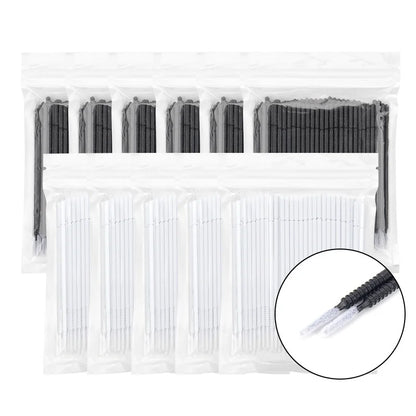 100 Pcs Disposable Spiral Handle Microbrush Mascara Wands Micro Brush Applicator Lashes Brushes Eyelash Extension Makeup Tools