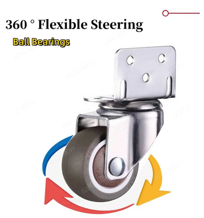 4pcs/lot Universal Fixed Swivel Casters for Table Chair Sofa With/Without Brake Heavy Duty Furniture Castor Silent Trolley Wheel