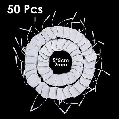 100P/50P 5x5cm Muscle Stimulator Electrode Pads Non-woven Fabric Self Adhesive Replacement Pads for Tens Digital Massage Machine