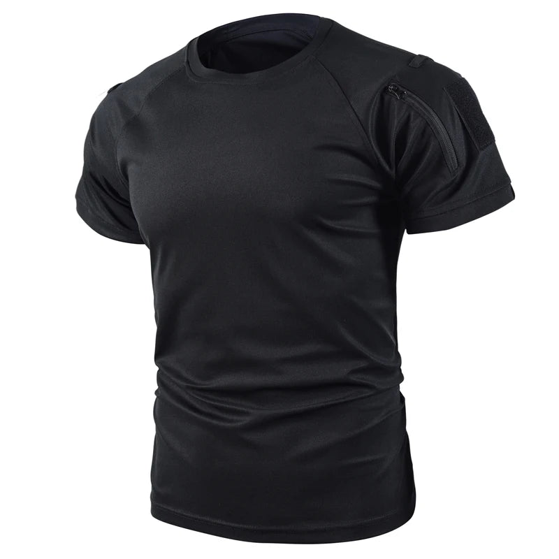 Men Summer Quick Dry T-shirt Camping Hiking Trekking Fishing Trainning Breathable Pullover Climbing Tees Casual Cargo Shirts