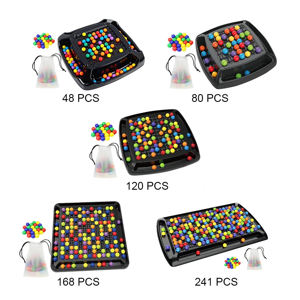 Rainbow Ball Elimination Board Game Fun Rainbow Ball Elimination Color Matching Toy Parent-child Interaction Tabletop Chess Game
