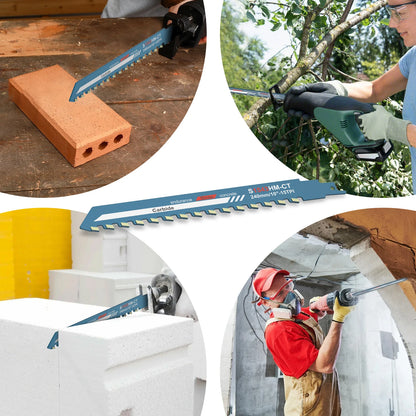 Demolition Masonry Reciprocating Saw Blade Hard Alloy Blade for Cutting Brick, Wood, Metal, PVC Tube, Porous Concrete, Hand Tool