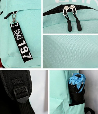 Fashion trend backpack backpack for men and women junior high school high school student bag large capacity korean version of th