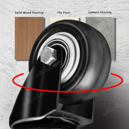 4pcs/kit Furniture Casters 1.5/2Inch M8/M10 Thread Stem Swivel Wheels Without/with Brakes Heavy Duty Coffee Table Chair Bin Cart