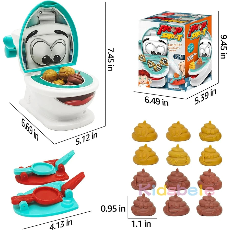 1 PC Shoot The Poop Funny Party Toy Christmas Gift Fun And Quirky Shooting Poop Toy Interactive Tabletop Game For Kids Adults
