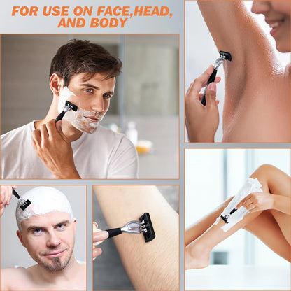 Washable Metal Ordinary Beard And Beard 6-layer Manual Men's Razor Stainless Steel Blade Hand Guard Metal Razor Holder