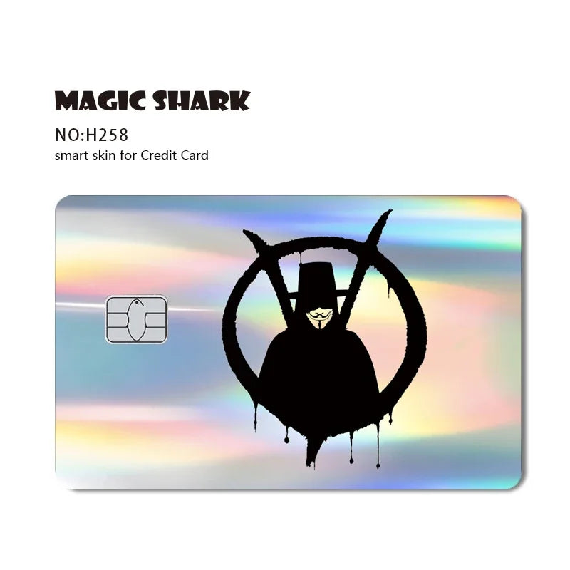 2025 New Cute Holographic Mouse Cat No Fade Laser Reflective Front Skin Cover Skin Sticker for Credit Card Debit Bank Card