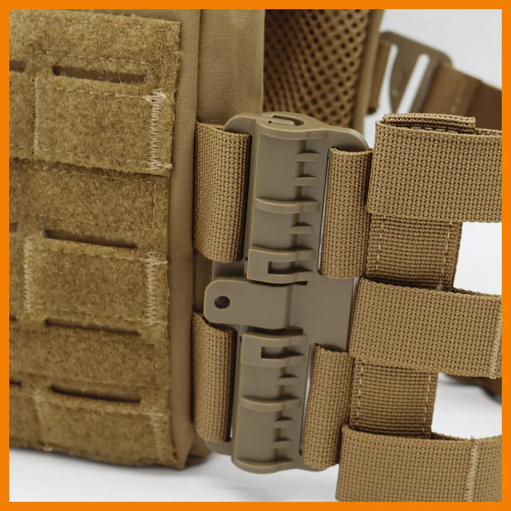 1 Pair Tactical Vest Quick Release Buckle Rapid Open Connector Shoulder Webbing Cummerbund for Hunting Vest Accessory