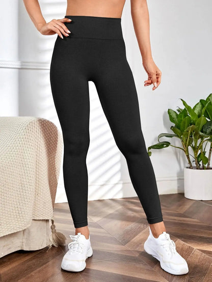 Women's Tight Yoga Seamless Pants, Solid Color Multi-Color Optional, High Waist Belly-Closing Exercise Running Capri Yoga Pants