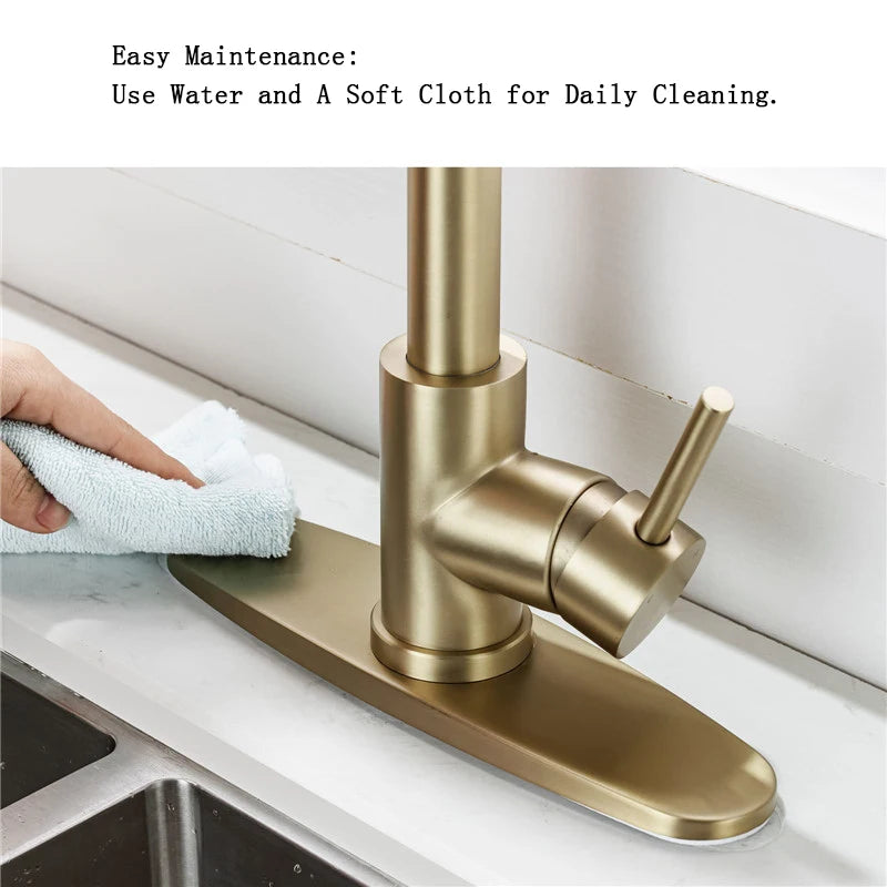 1PC Faucet Plate Hole Tap Cover Deck Plate Stainless Steel Bathroom Kitchen Sink For Most Single Hole Faucet
