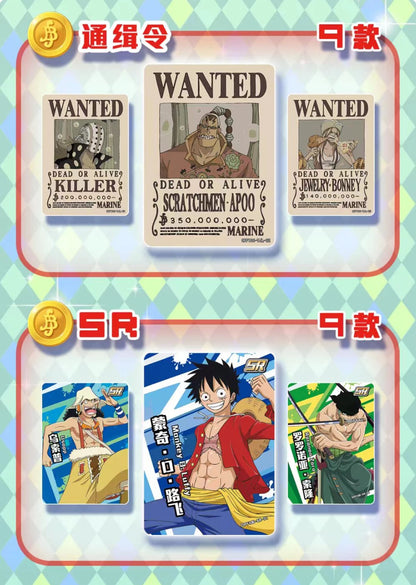 New One Piece Card Straw Hat Pirate Luffy Zoro Nami Classic Anime Character Collection Cards Toys Gifts