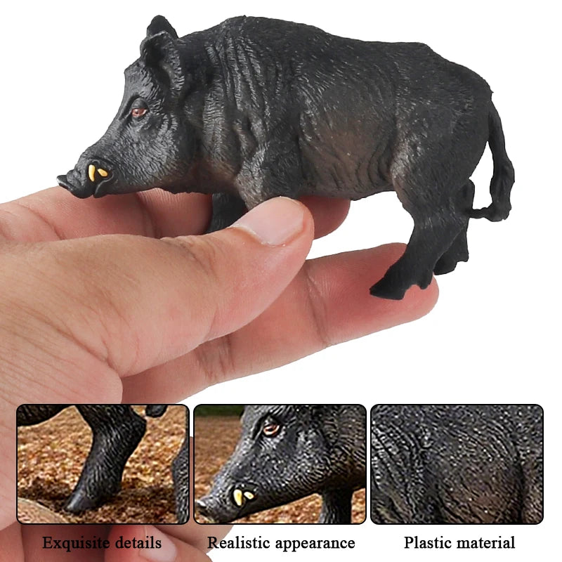 Oenux Wild boar Tapirus Indicus Porcupine Animals Simulation Model Action Figures Figurine Educational Collection Kids Toy Gift