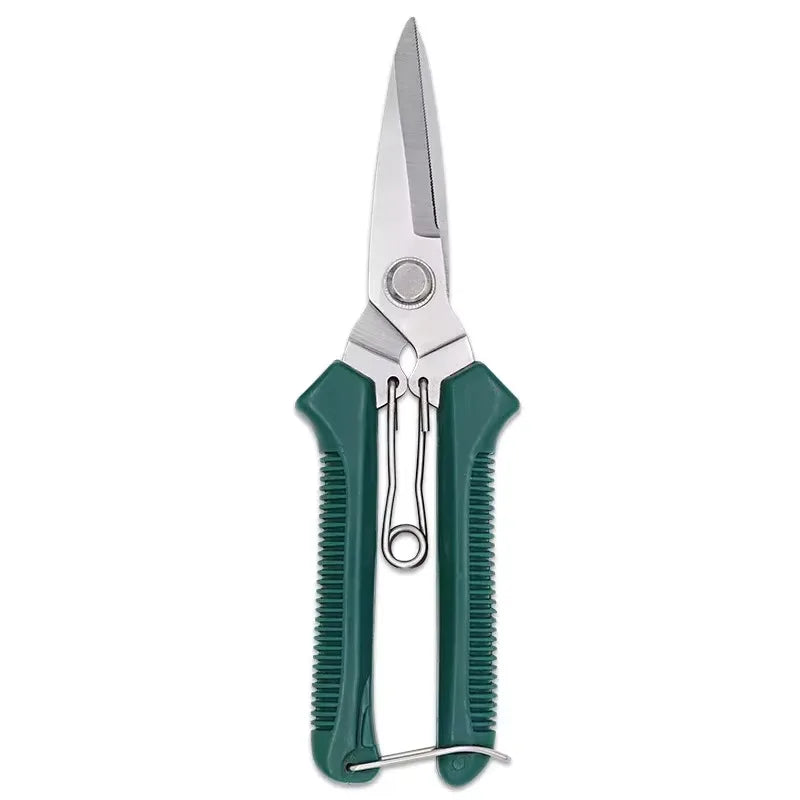 Garden Scissors Straight Head Pruning Shears Non-slip Handle Stainless Steel Outils Manuels Household Bonsai Pruing Scissors
