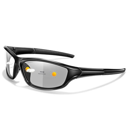 Photochromic Cycling Sunglasses Men Outdoor Sports Tactical Camouflage Goggles Vintage Driving Riding Fishing Windproof
