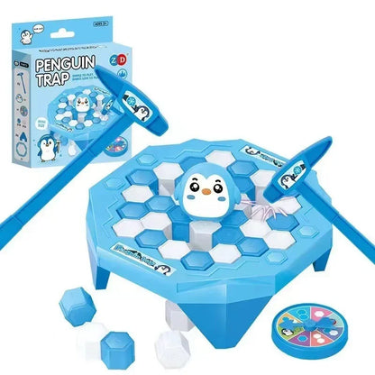 Mini Ice Breaking Penguin Toy Tabletop Puzzle Game Rescue Penguin Knocking Ice Game Children's Interactive Competition Toy