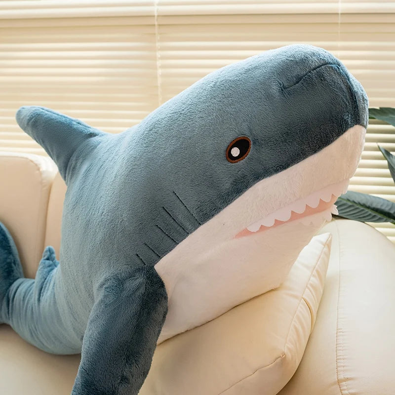 100cm Cartoon Hot Sell Soft Rainbow Shark Plush Doll Pillow Sea Creatures Colorful Shark Plush Toy Warm Hug For Boys Girls Gifts
