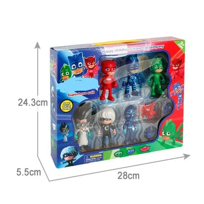 PJ Mask Toy Set Anime Figure Action Figure Catboy Owlette Style PVC Statue Collection Model Kid Doll Presents for The Children