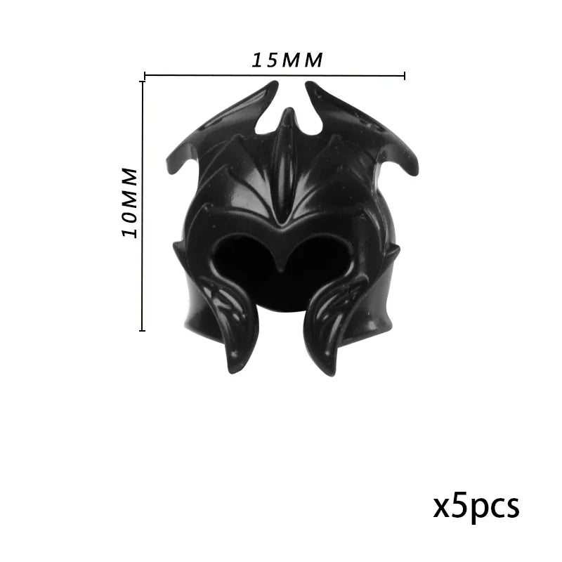 Viking Pirate Age Bullhorn Hat Medieval Knight Roman Warrior Soldier Helmet Action Figures Building Blocks Toys For Children