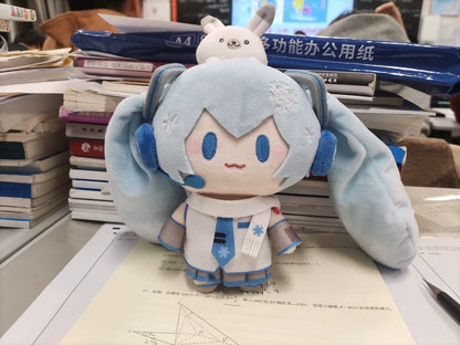New Hot Hatsune Miku Winter Series Snow Future Top Top Treasure Kawaii Doll Fufu Plush Doll Pendant Girl Birthday Gift Cute