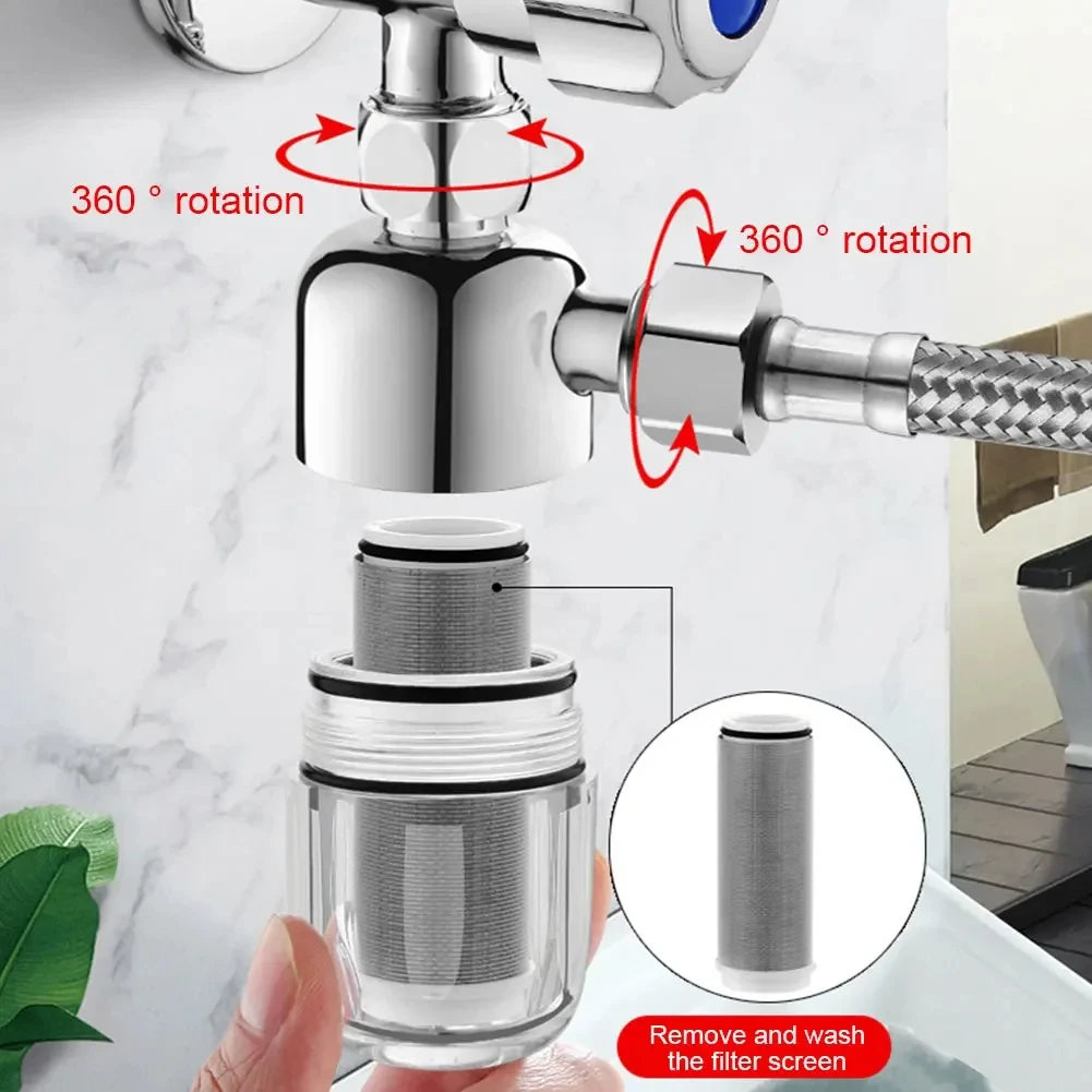 Stainless Steel Household Water Filter Front Inlet Tap Anti-Scale Shower Purifier for Drinking Water