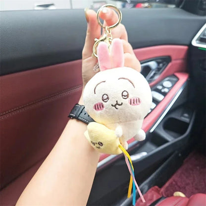 Chiikawa Plush Doll Pendant Star Hugging Series Hachiware USAGI Cute Cartoon Keychain Hanging Keychain Plush Doll Accessories
