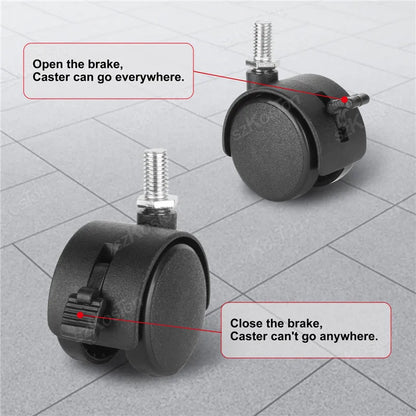 4 Pcs/pack Universal Mute Caster M8 Wheel 1.5Inch Replacement Furniture Table Drawers Cabinets Swivel Rollers 360 Degree Wheels