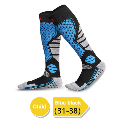 GTUBIKE New Winter Warm Ski Socks Anti-slip Thickened Compression Snowboard Socks Thermal Moisture-wicking Knee High Socks
