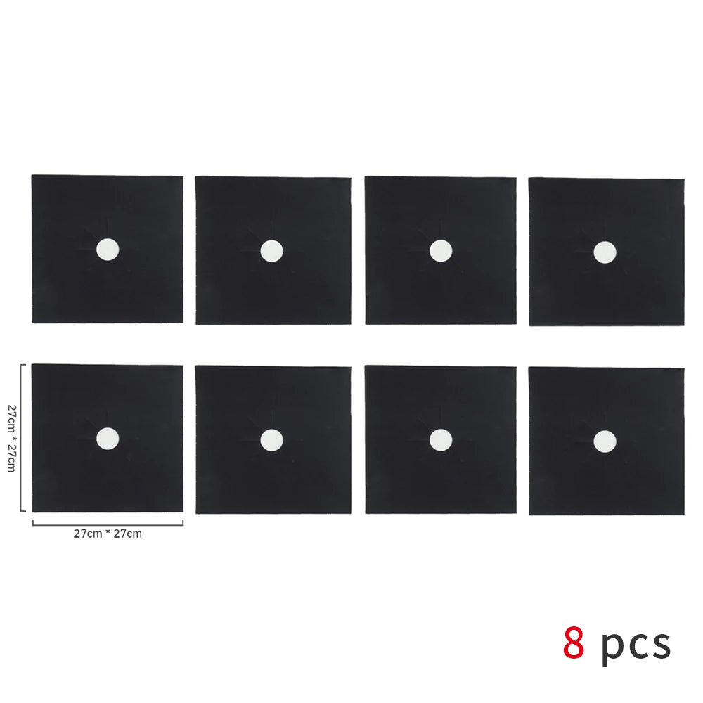 8/4/1pcs Stove Protector Cover Liner Gas Stove Protector Stove Stovetop Burner Protector Kitchen Accessories Mat Cooker 27cm