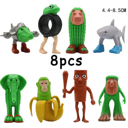 6-18pcs tung sahur figure cartoon toy tralalero tralala bombardment crocodile shimpanzini bananini figures model decoration doll
