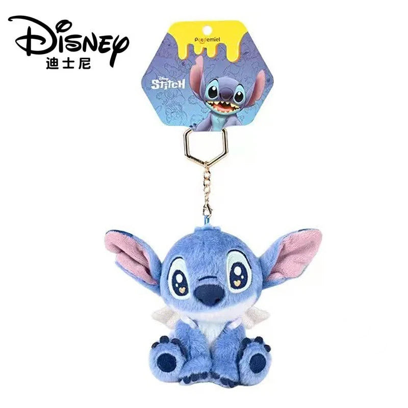 Original Disney Toy Story Stitch Kawaii Winnie Lotso Plush Doll Cartoon Stuffed Anime Keychain Pendant Strap Toys Gift For Kids