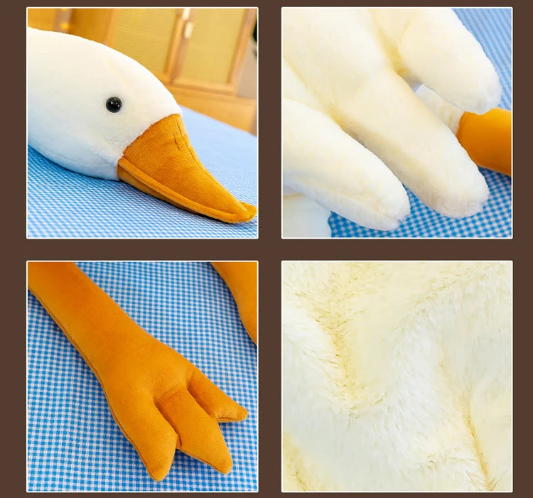 130/160/190cm Large White Goose Fur-Retriever Soft Toy Children's Girls' Gift Cute Doll Sleeping Pillow Large-sized Doll