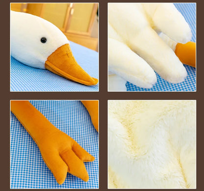 130/160/190cm Large White Goose Fur-Retriever Soft Toy Children's Girls' Gift Cute Doll Sleeping Pillow Large-sized Doll