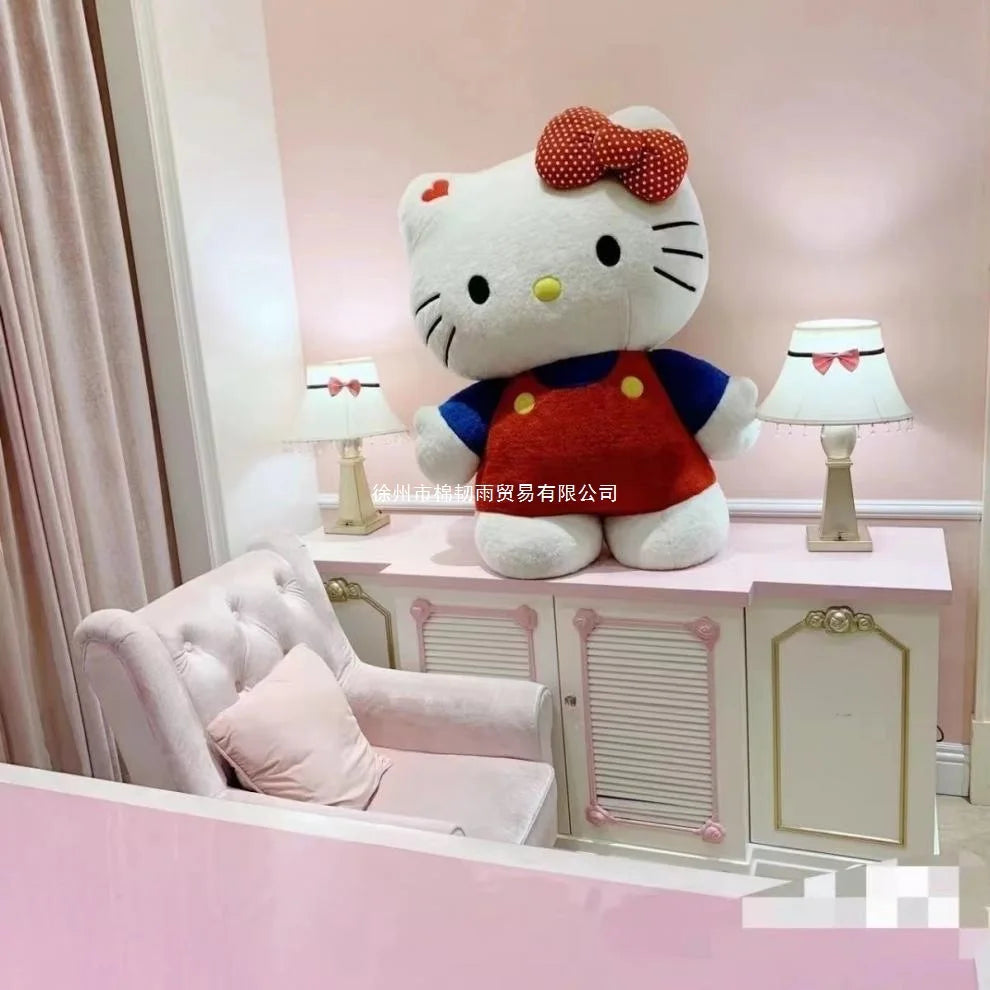 Red Bow Hello Kitty Plush Toy Doll Accompany Sleeping Doll Sofa Soft Pillow Cushion Room Decoration Girl Festival Gift