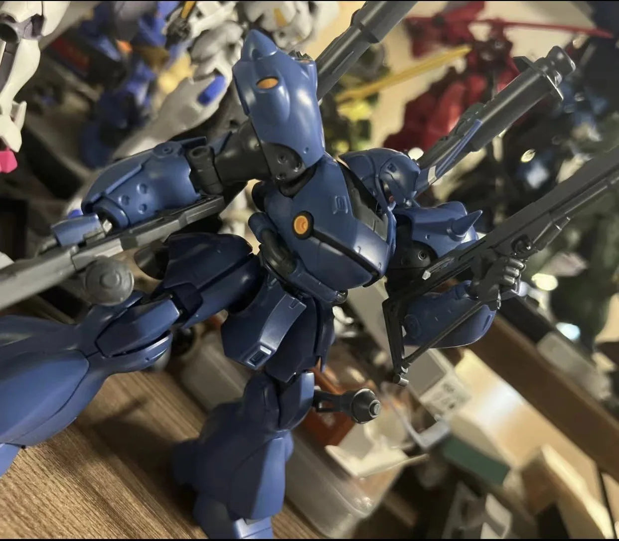 HG 1/144 Kampfer MS-18E Assembly Model Kit Action Figure Boy Puzzle Toy Gift Desktop Decoration With Water Sticker Collectible
