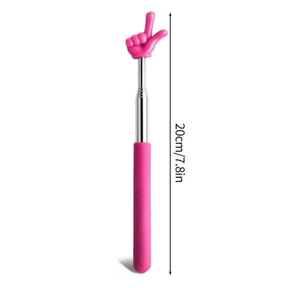 1pPointer Finger Stainless Steel Reading Sticks Telescopic Reading Finger Teaching Aids Gift for Teachers Pointer Finger Stick