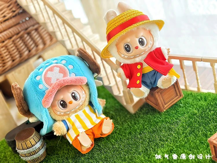 Doll labubu Clothes Accessories Luffy Choba Roronoa Zoro Doll Set Mini Plush Doll Clothing Fashion Doll Accessories Decoration
