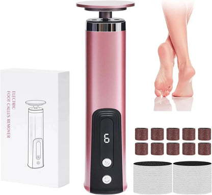 Electric Foot Callus Remover 2-in-1 - Rechargeable Wireless Powerful Nail File, Dead Skin Removal Pedicure Tool