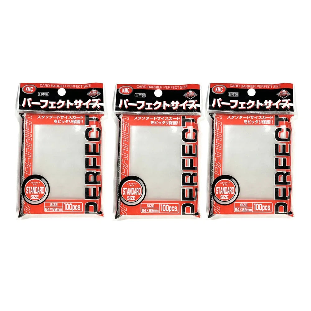 100PCS KMC Card Sleeves Transparent Trading Card Sleeves Perfect Fit Standard Size Card Board Game Cards Outer Protector 64x89mm
