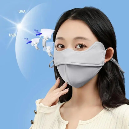 New Ultra-Thin Sunscreen Facial Mask for the Four Seasons of 2026 Scarf Ice Facial Mask Summer Veil Eye Protection and Face Modi