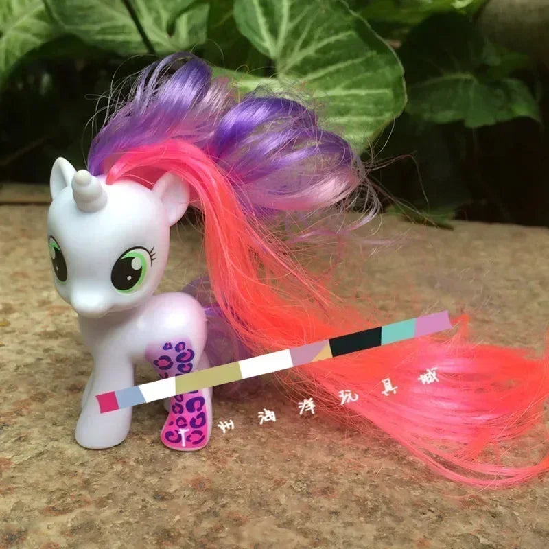 Original Hasbro My Little Pony Anime Figures Cute Twilight Sparkle Rainbow Fluttershy Pinkie Pie Rarity Collect Model Toy Gift