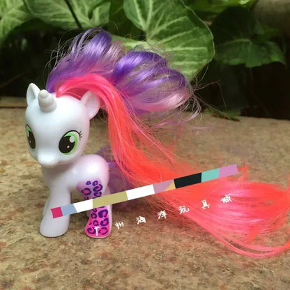 Original Hasbro My Little Pony Anime Figures Cute Twilight Sparkle Rainbow Fluttershy Pinkie Pie Rarity Collect Model Toy Gift