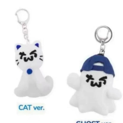 Kpop TWS Ghost Cat Plush Keyring  SHINYU DOHOON YOUNGJAE HANJIN JIHOON KYUNGMIN Stuffed Doll Keychains