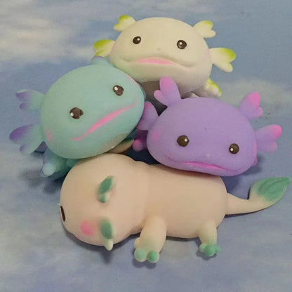 Axolotl Squeeze Ball Cute Fish Relax Cartoon Antistress Squishy Stress Relief Slow Rising For Adult Kids Stretch Toys