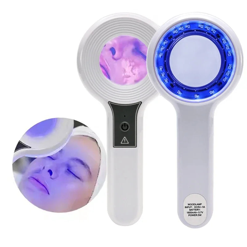 NEW Woods Lamp Skin Analyzer Portable Facial Salon Beauty Analyzer UV Lamp Wood Dermatology for Analyzing Testing Examination