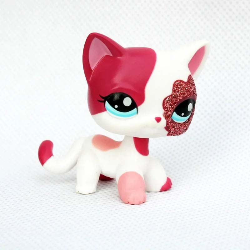 Rare pet toy Mini Stands Short Hair Kitten Old Figures Collection Original Bobble head toy lps