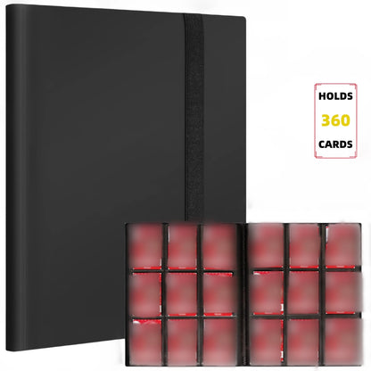9 Pocket Trading Card Album Folder - 360 Side Loading Pocket Binder for Game Cards & Sports Cards