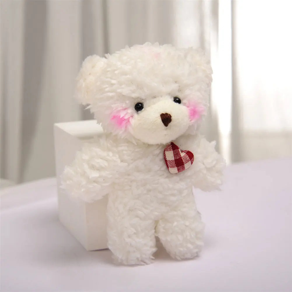 12cm Cute Bear Plush Keyring Pendant Soft Stuffed Plush Keychain Toy Backpack Pendant Birthday Gifts for Children